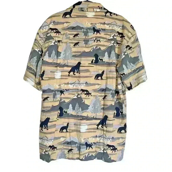 DemCrazy‎ Sz XL Northwestern Button Down Shirt Wolves Outdoors Cabincore - Picture 2 of 12